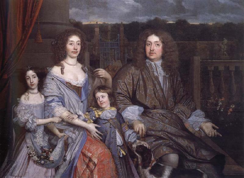 John Michael Wright The Family of Sir Robert Vyner seated before the garden at Swakeleys Spain oil painting art